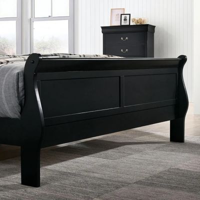Streamdale Louis Philippe Queen Bed Solid Wood Sleigh Bed