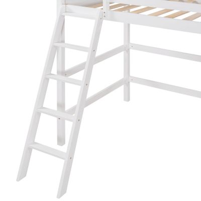 Streamdale Solid Wood Twin Size Loft Bed With Ladder
