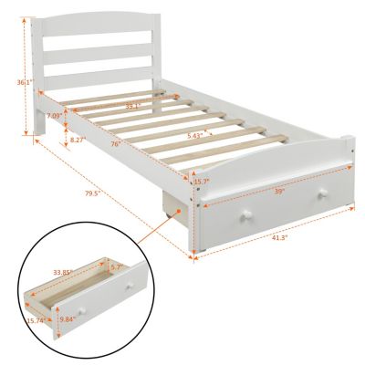 Streamdale Twin Storage Platform Bed Frame
