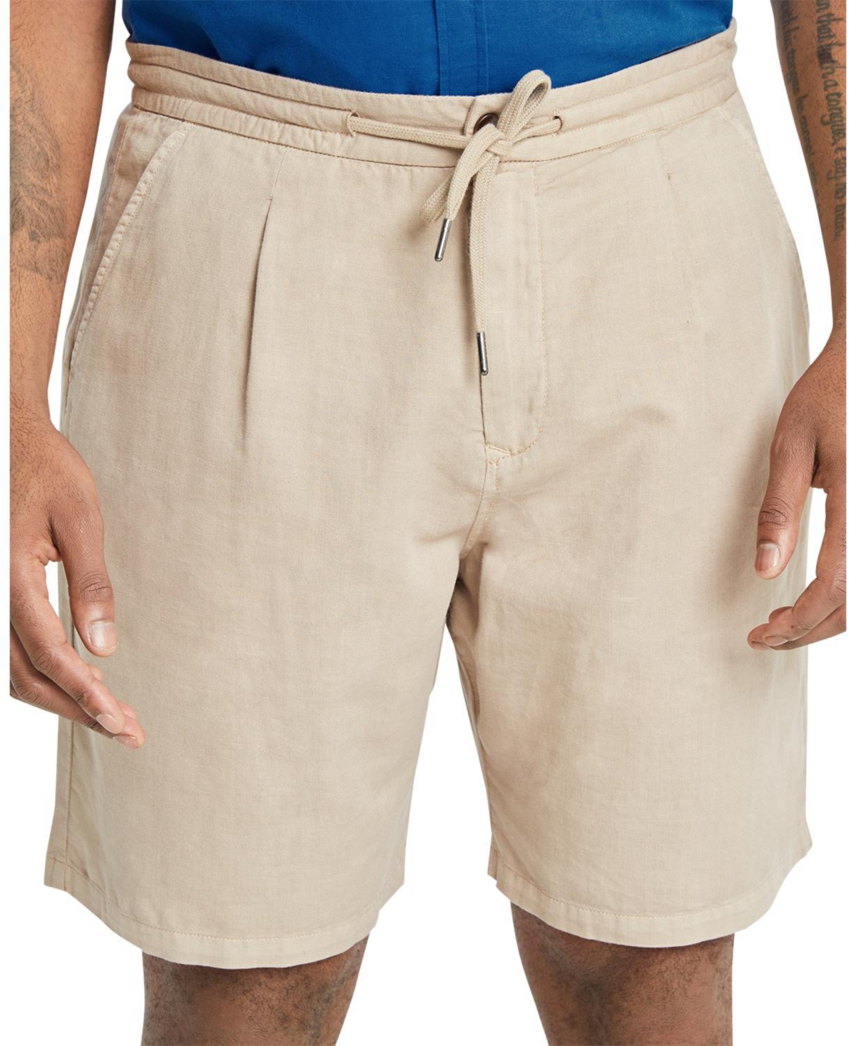 Johnny Bigg Big & Tall Milos Pleat Linen Short