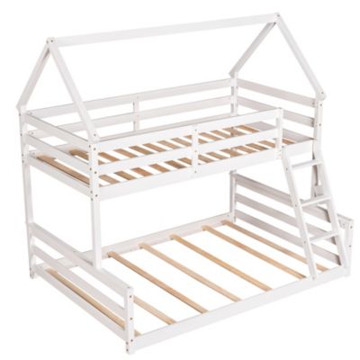 Streamdale Twin Over Full House Bunk Bed With Built-In Ladder