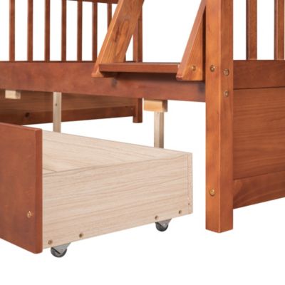 Streamdale Twin-Over-Full Bunk Bed With Ladders And Two Storage Drawers
