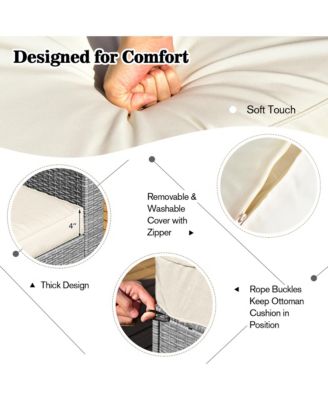 8PCS Patio Rattan Furniture Set Storage Waterproof Cover