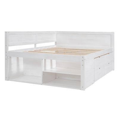 Streamdale Full Size Daybed With Drawers And Shelves
