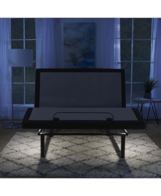 Adjustable Head & Foot Zero Gravity Massage Bed Base - with Wireless Remote, USB Ports, LED Light - Queen