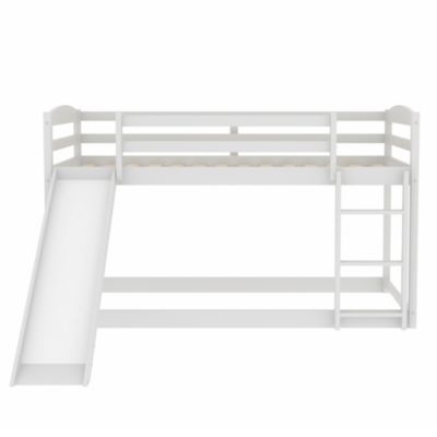 Streamdale Twin Over Twin Bunk Bed With Convertible Slide And Ladder