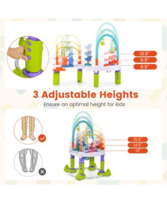 Kids 4-in-1 Baby Bouncer Activity Center with 3 Adjustable Heights-Green