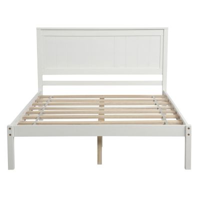 Streamdale Queen Platform Bed Frame, Wood Slats