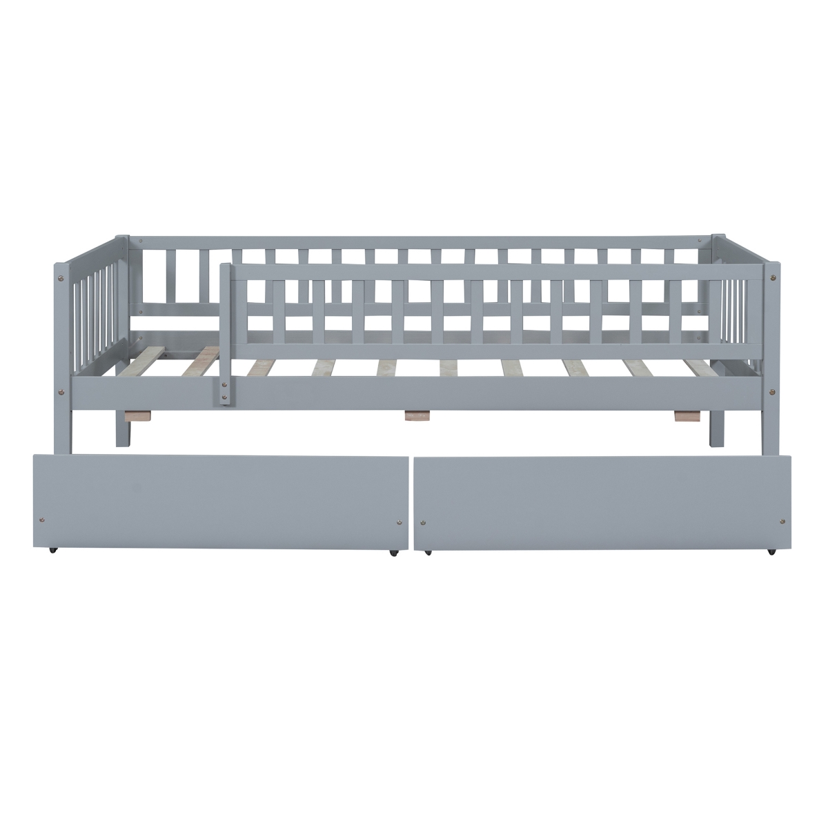 Simplie Fun Twin Daybed Wood Bed With Two Drawers, White