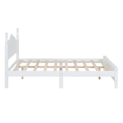Streamdale Retro Style Queen Size Wood Bed Frame with Slat Support