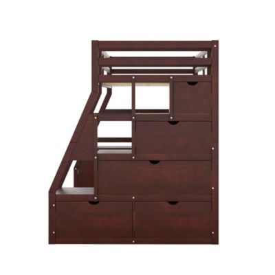 Streamdale Twin Size Loft Bed With With 7 Drawers 2 Shelves And Desk