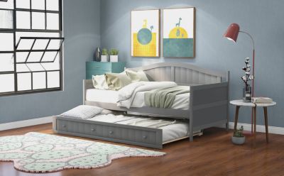 Streamdale Twin Wooden Daybed With Trundle Bed, Sofa Bed For Bedroom Living Room
