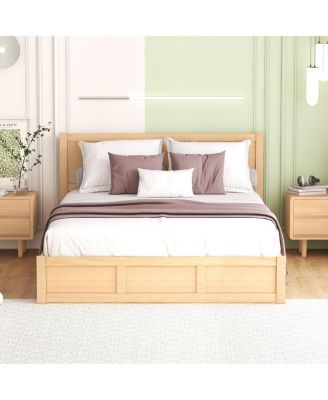 Queen Platform Bed with Storage Drawers