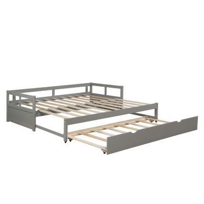 Streamdale Extending Daybed With Trundle, Wooden Daybed With Trundle Twin