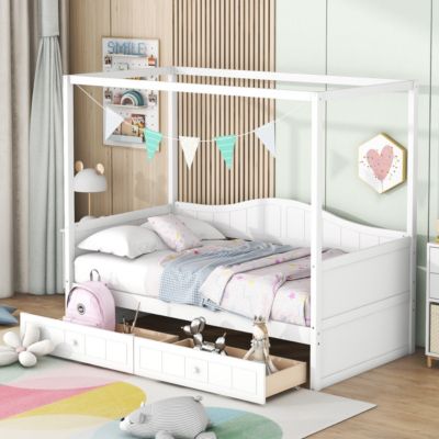 Streamdale Twin Size Canopy Day Bed With 2 Drawers