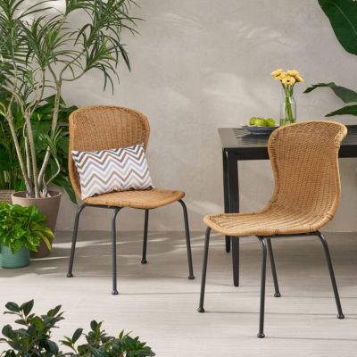Streamdale Sleek Outdoor Wicker Dining Chair Set for a Touch of Style and Comfort
