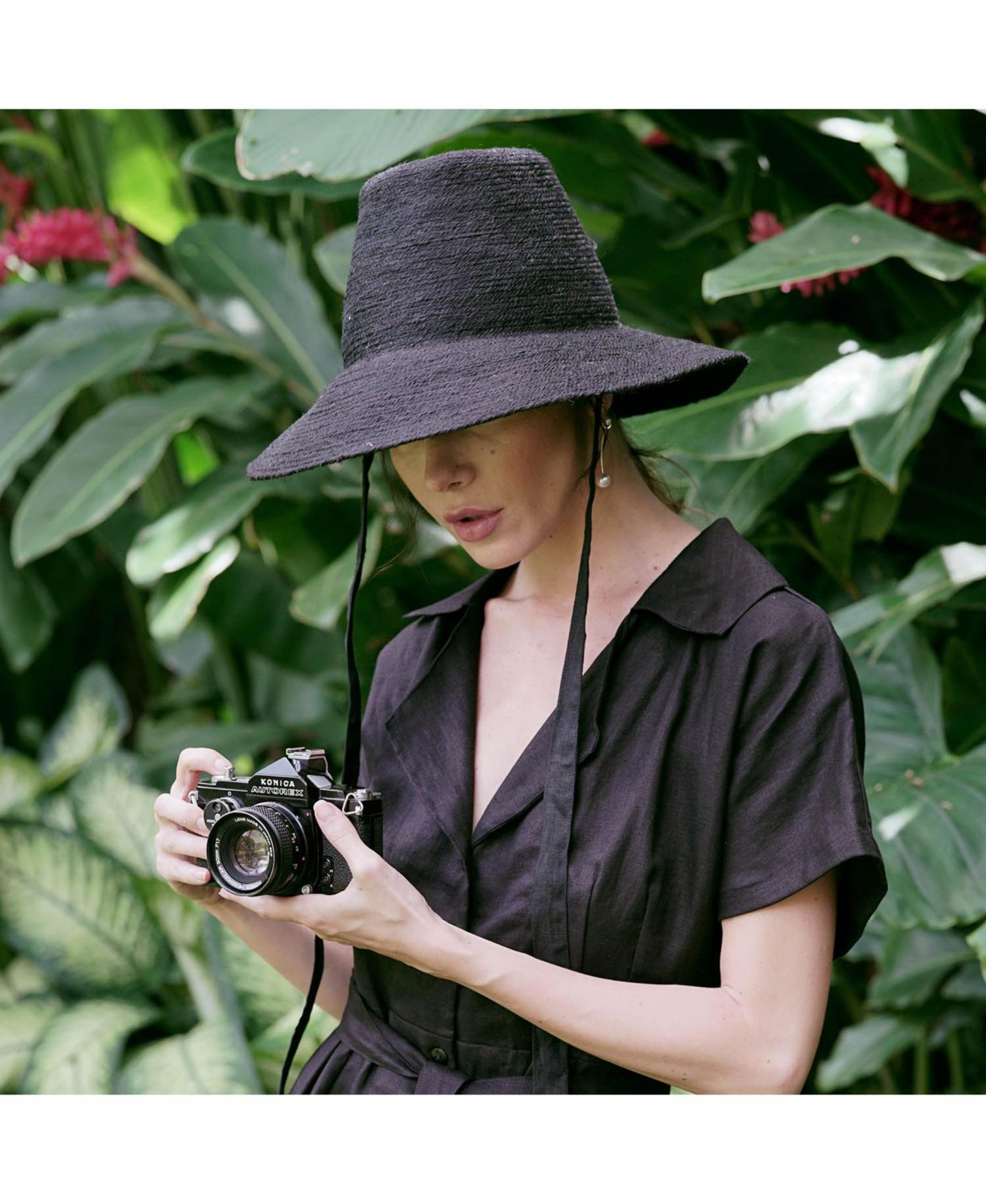 Женский головной убор Brunna.co Meg Jute Straw Hat In Black, цвет: Чёрный — фото 5