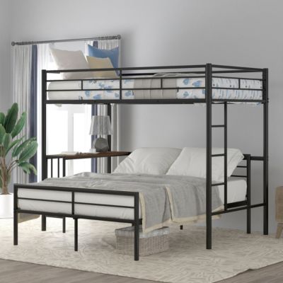 Streamdale Twin Over Full Bunk Bed with Desk and Ladder