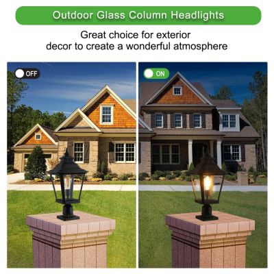 Outdoor Glass Column HeadLights(2pack)