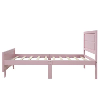 Streamdale Twin Platform Bed with Headboard and Wood Slats
