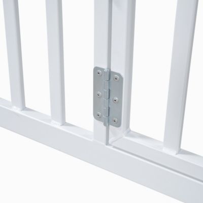 Streamdale Twin Size Metal House Bed With Fence And Door