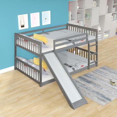Full Over Full Bunk Bed With Slide II