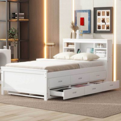 Streamdale Twin Platform Bed with Storage and Trundle