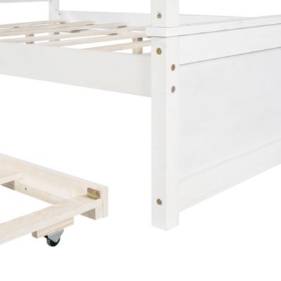 Streamdale Full Size Canopy Platform Bed with Trundle