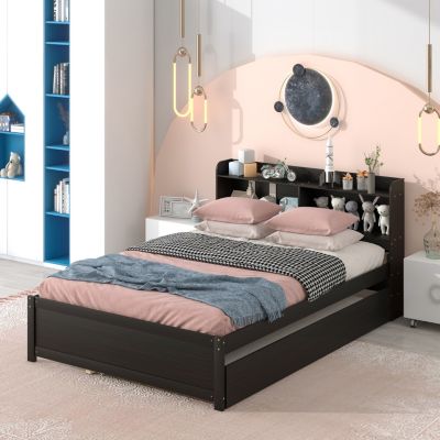 Streamdale Full Bed With Trundle, Bookcase