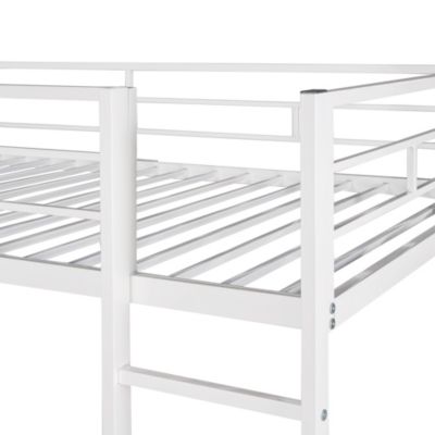 Streamdale Twin Metal Loft Bed With 2 Shelves And One Desk