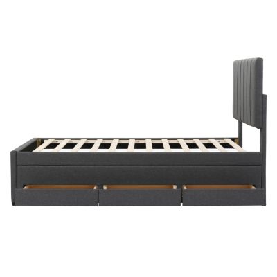 Upholstered Twin Platform Bed with Storage