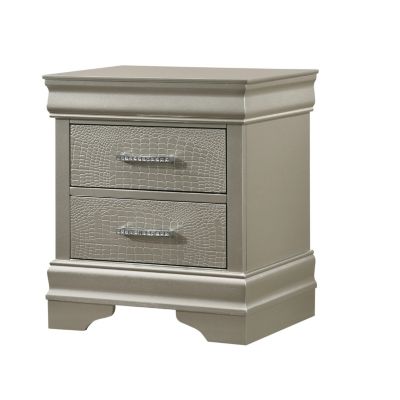 Streamdale Champagne Diamond-Tuft Nightstand