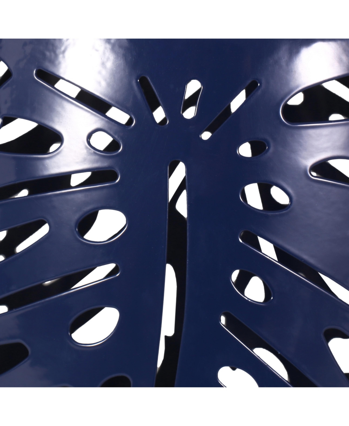 Modern Palm Leaf Side Table with Durable Iron Frame