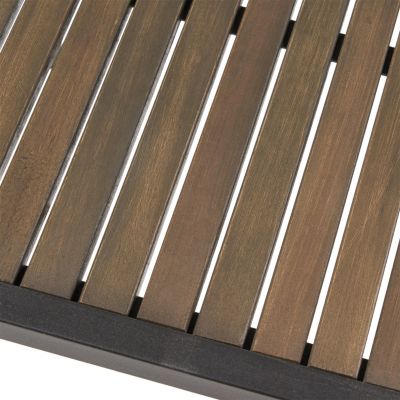 Streamdale Modern Industrial Acacia Wood Dining Chairs (Set of 2)