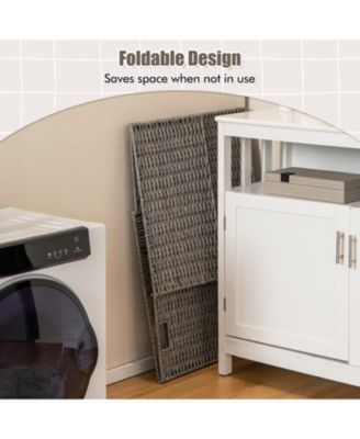 29 Gallons Laundry Hamper with Convenient Handles and Removable Liner Bag-Grey