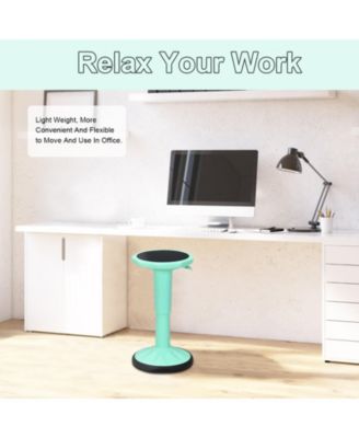 Adjustable Active Learning Stool Sitting Home Office Wobble Chair with Cushion Seat