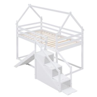 Full XL Over Queen Metal Trundle Bunk Bed - Twin