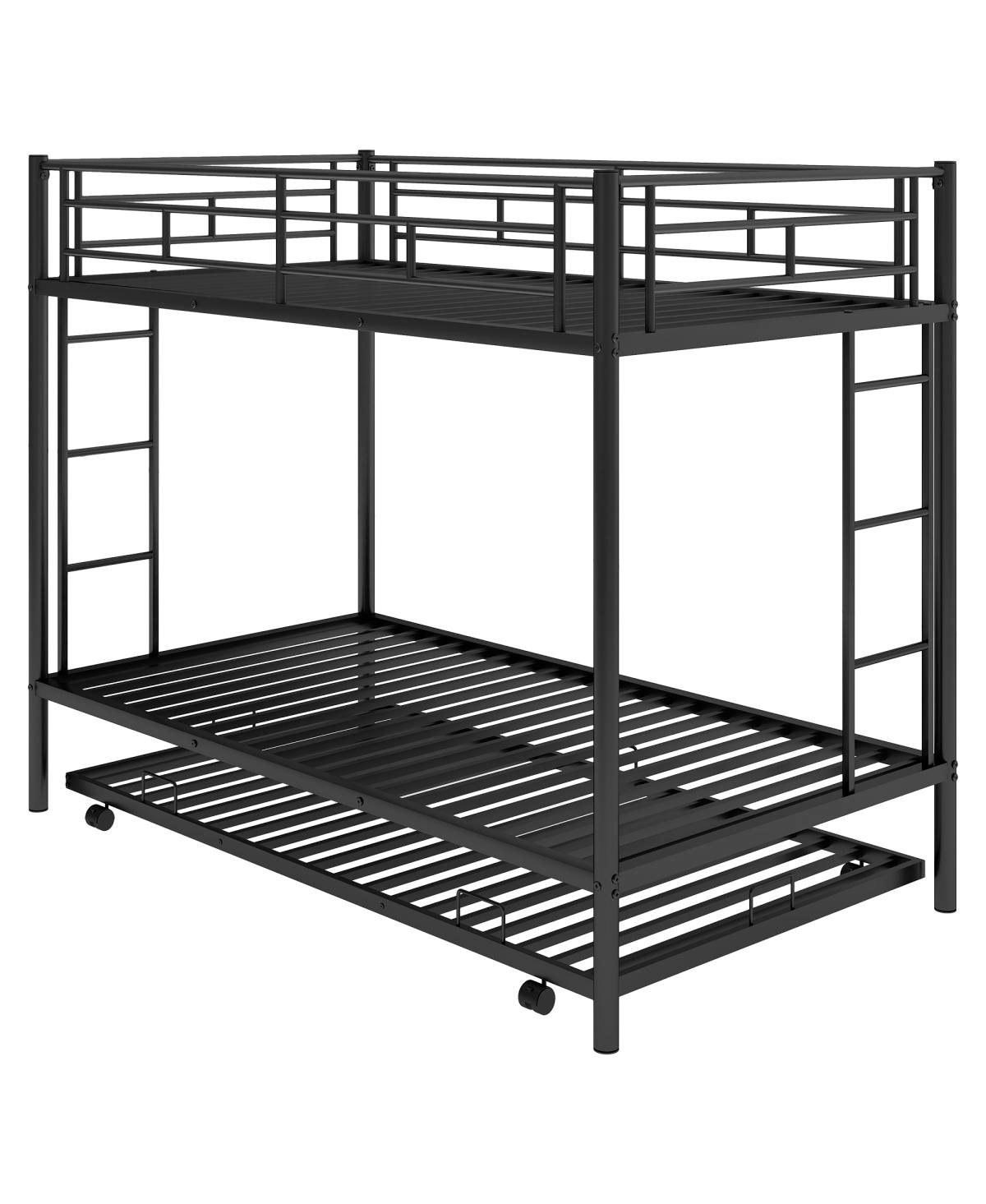 Simplie Fun Twin Over Twin Bunk Bed With Trundle