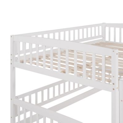 Streamdale Full Over Full Bunk Bed with Slide and Safety Features