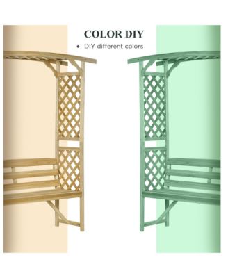 Stylish Arbor Bench Outdoor Seating, Plant Trellis, and Garden Decor