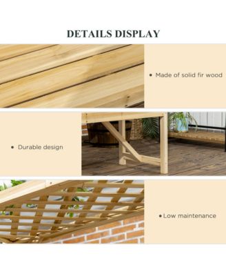 Stylish Arbor Bench Outdoor Seating, Plant Trellis, and Garden Decor