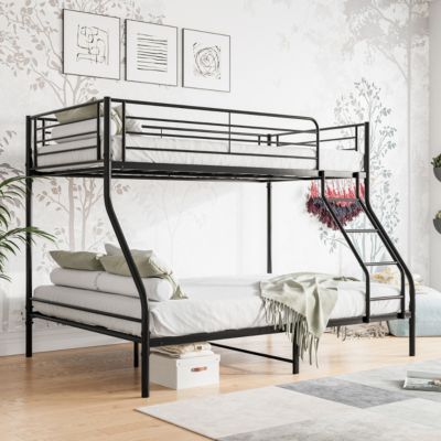 Twin-Over-Full Metal Bunk Bed with Enhanced Guardrails