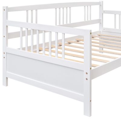 Twin Size Modern Solid Wood Daybed, Multifunctional Bed Frame
