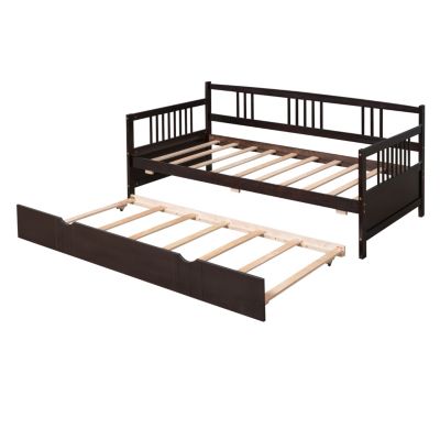 Streamdale Twin Size Daybed Wood Bed With Twin Size Trundle