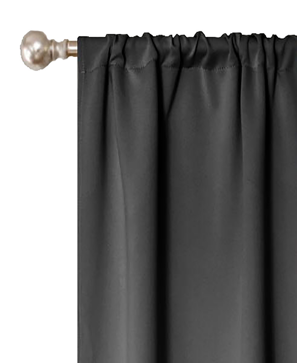 Superior Solid Classic Modern Wrinkle Resistant Room Darkening 2-Piece Curtain Set with Rod Pocket, 26