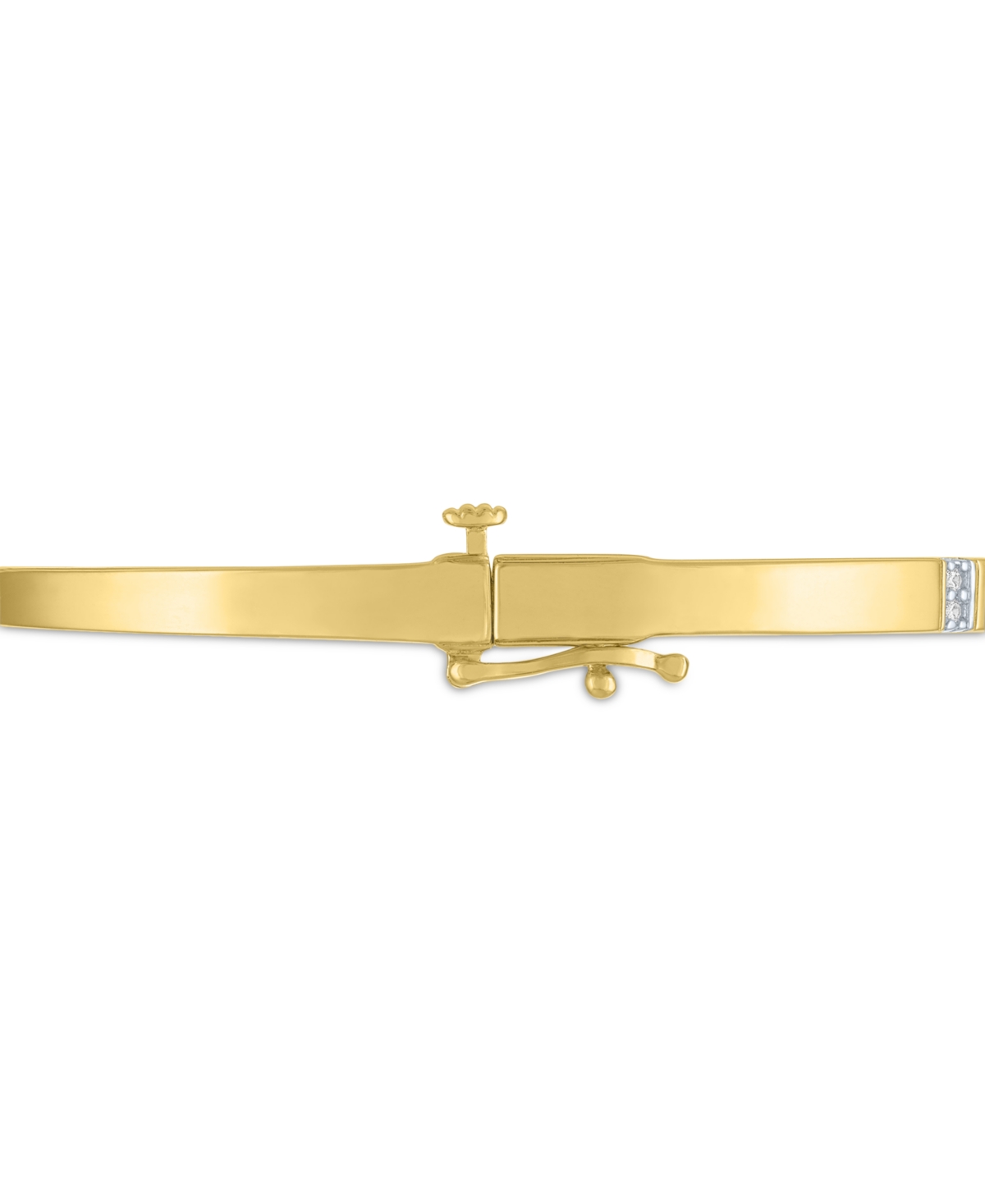 Macy's 2-pc. Set Diamond Bangle Bracelets (1/5 Ct. T.w.) In 14k Gold-plated Sterling Silver In Gold-plated Sterling Silver