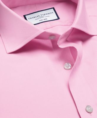 Men's Slim-Fit Non-Iron Solid Twill Dress Shirt 