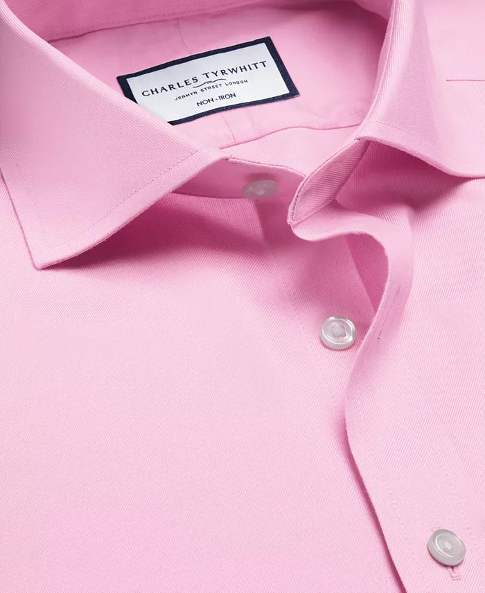 Men's Slim-Fit Non-Iron Solid Twill Dress Shirt - thumbnail 10