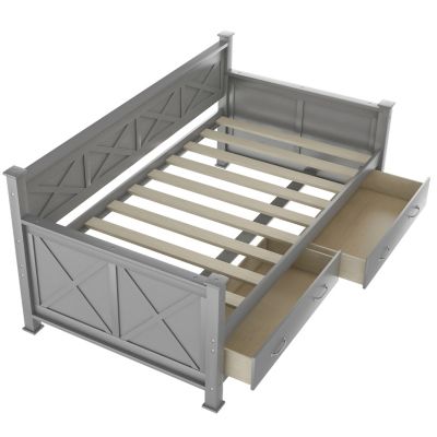 Streamdale Twin Daybed with Storage Drawers and X-Frame