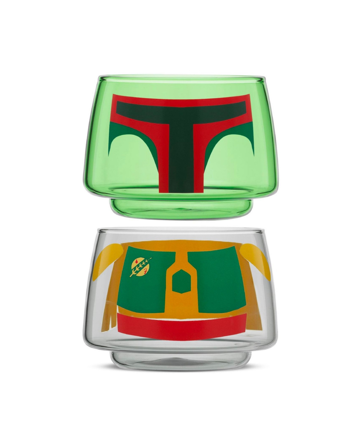 JOYJOLT STAR WARS STACKABLE CHARACTER COLLECTION BOBA FETT DRINKING GLASSES 